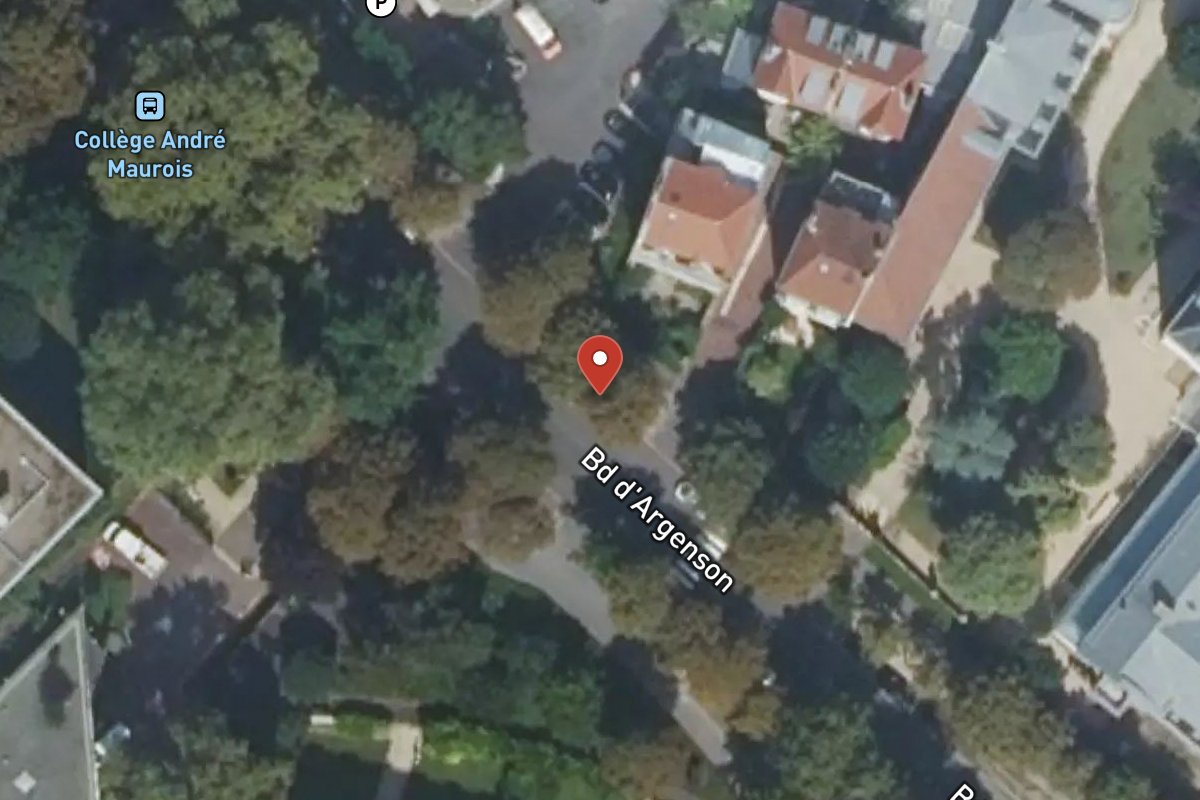 Vue satellite — 56 Boulevard Argenson