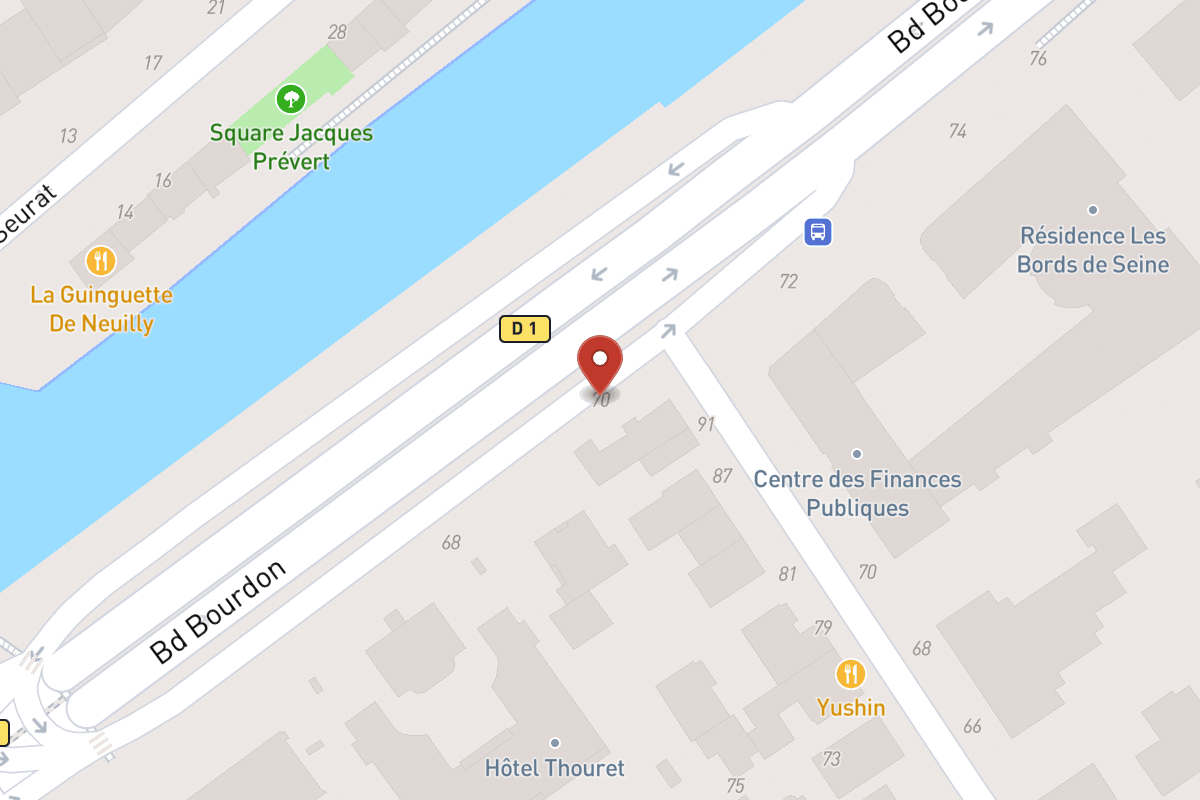 Plan de situation — 70 Boulevard Bourdon