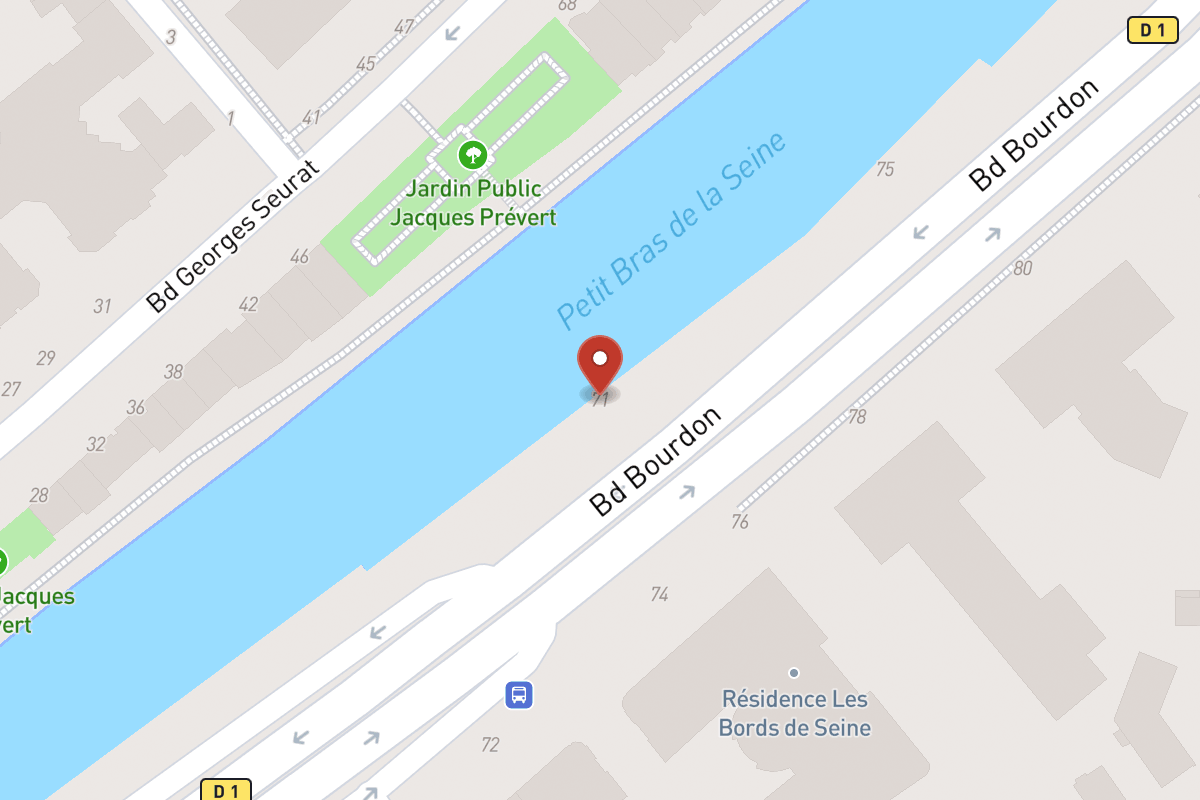 Plan de situation — 71 Boulevard Bourdon