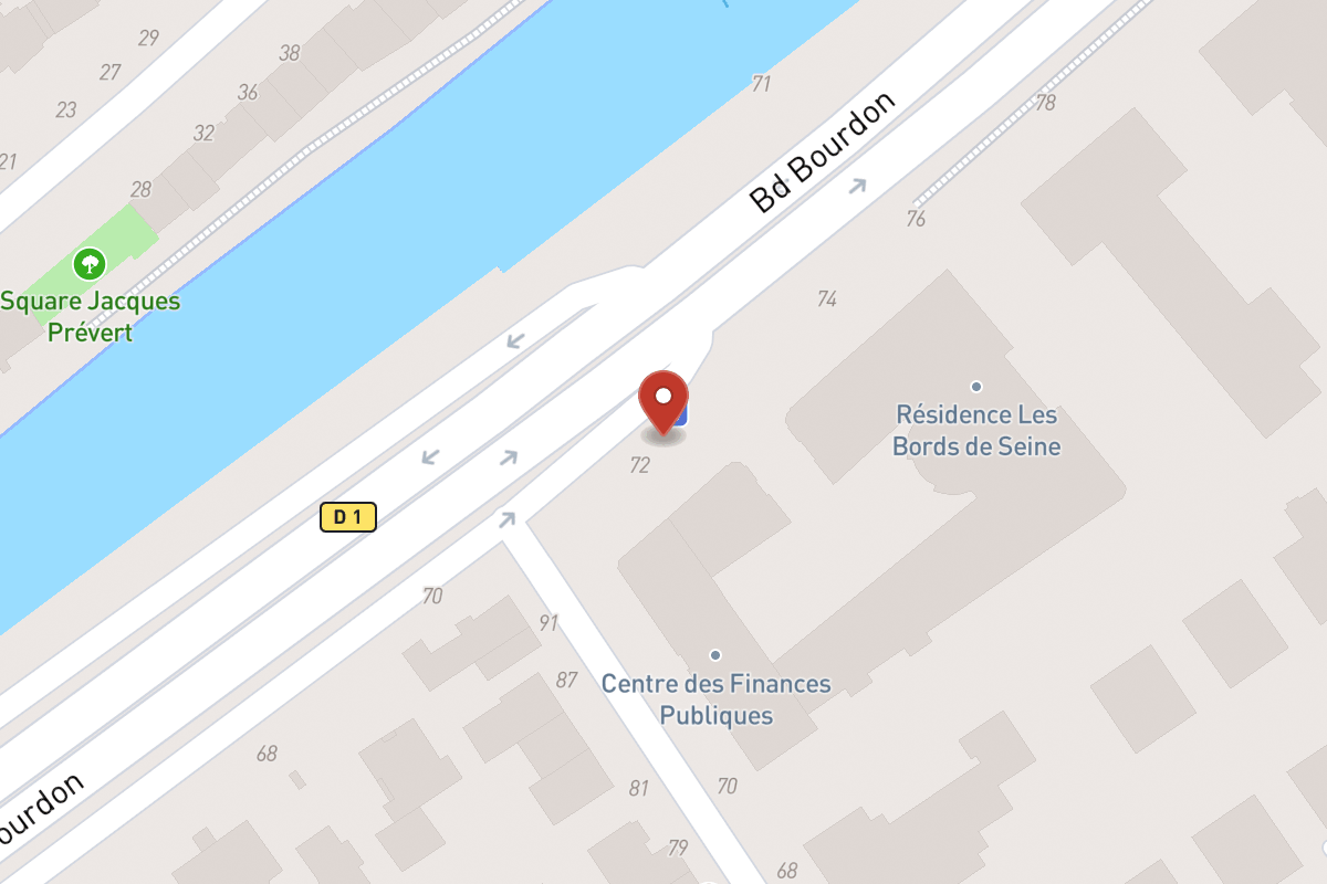 Plan de situation — 72 Boulevard Bourdon