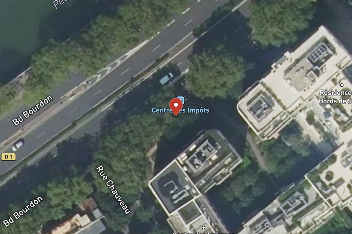 Vue satellite — 72 Boulevard Bourdon