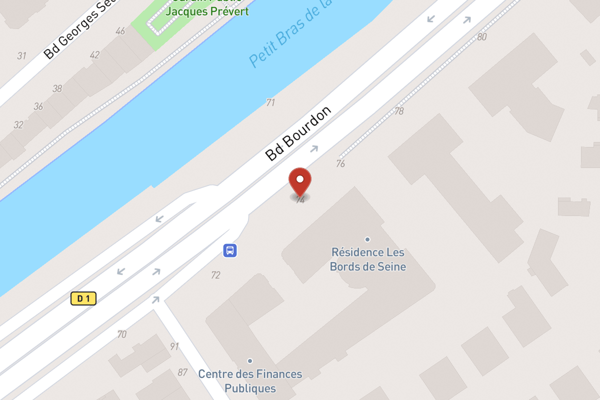 Plan de situation — 74 Boulevard Bourdon