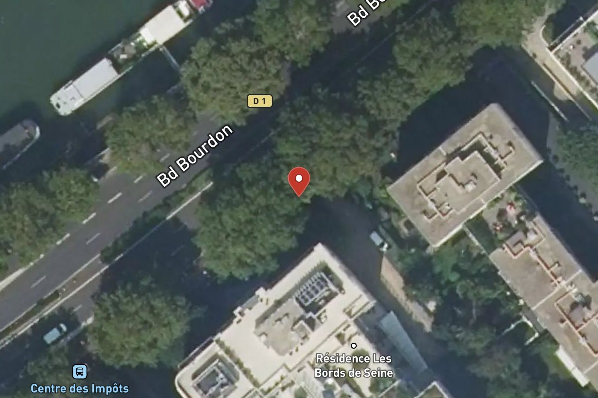 Vue satellite — 76 Boulevard Bourdon