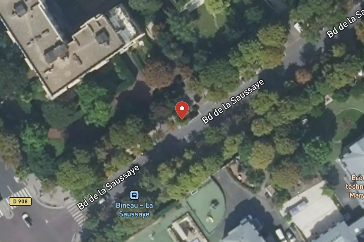 Vue satellite — 55BIS Boulevard de la Saussaye