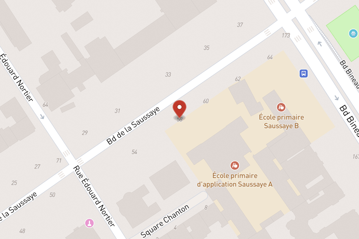 Plan de situation — 58 Boulevard de la Saussaye