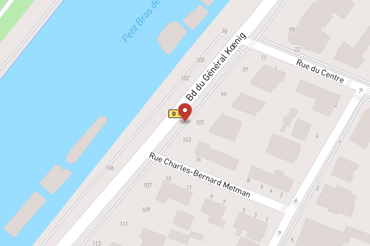 Plan de situation — 101 Boulevard du Général Koenig
