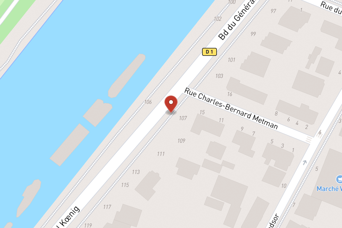 Plan de situation — 107 Boulevard du Général Koenig