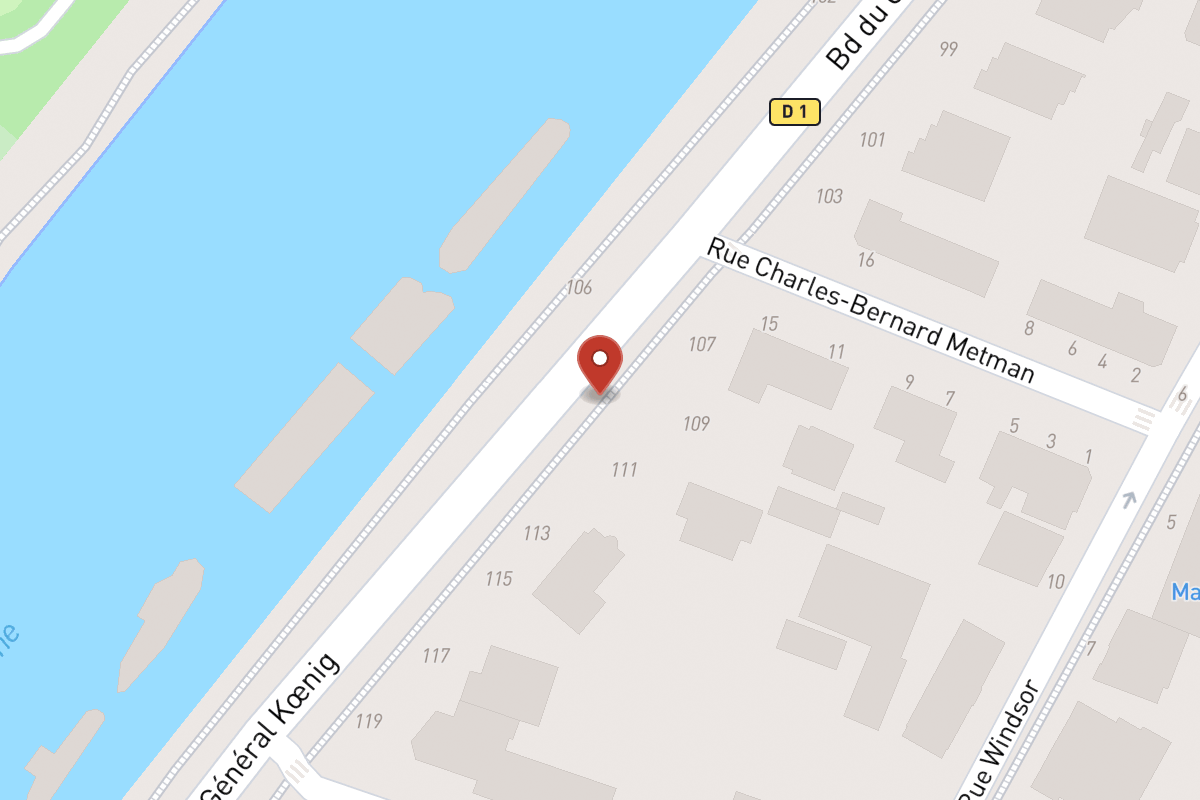Plan de situation — 109 Boulevard du Général Koenig