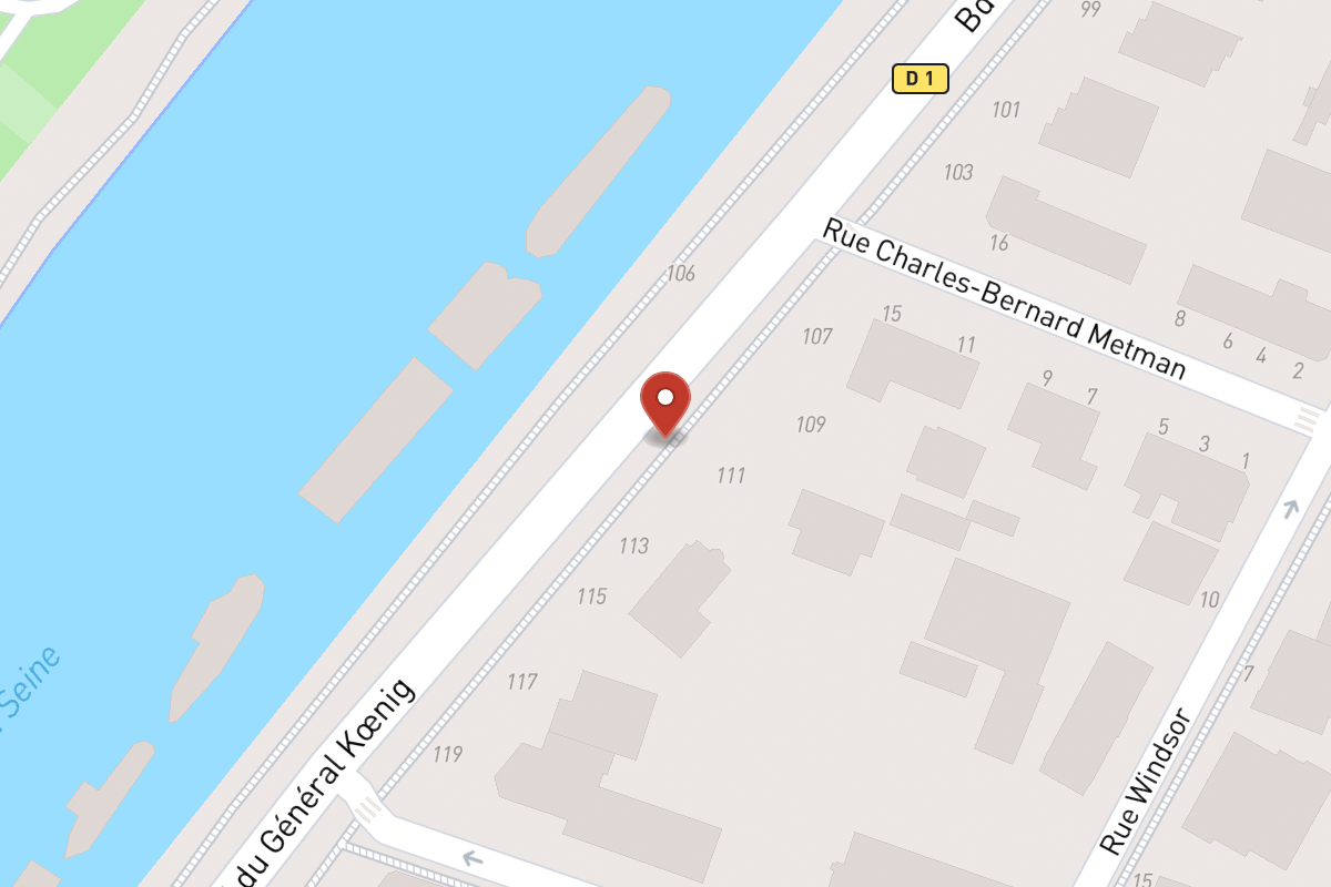 Plan de situation — 111 Boulevard du Général Koenig