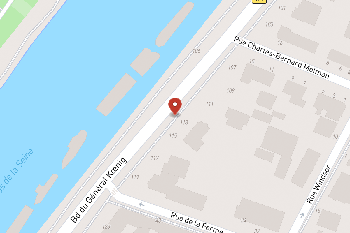 Plan de situation — 113 Boulevard du Général Koenig