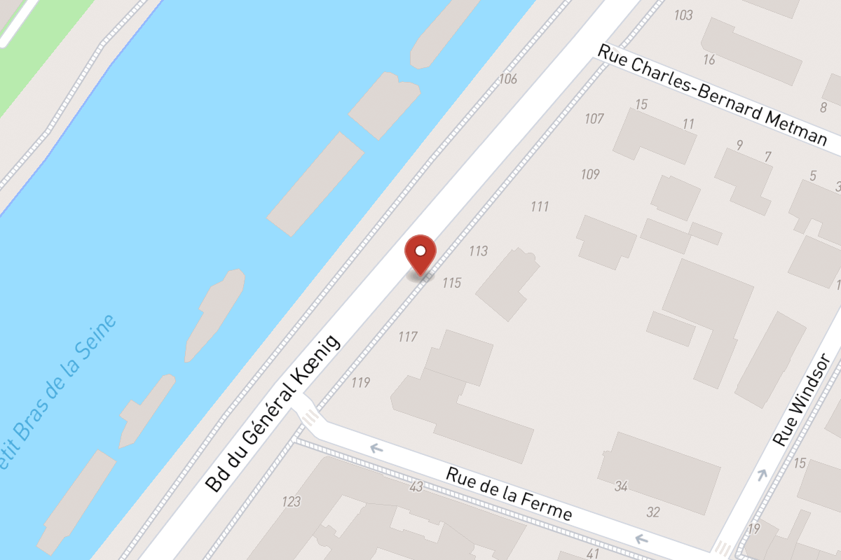 Plan de situation — 115 Boulevard du Général Koenig