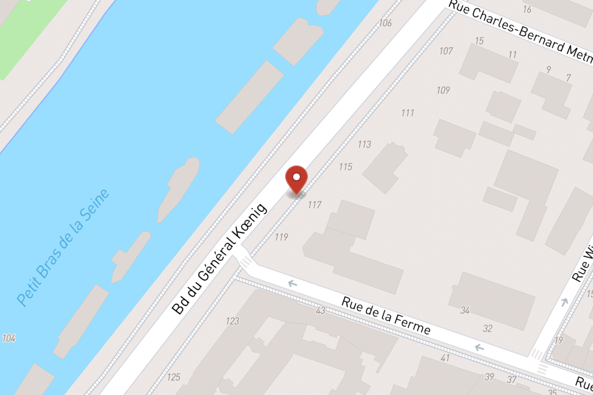 Plan de situation — 117 Boulevard du Général Koenig