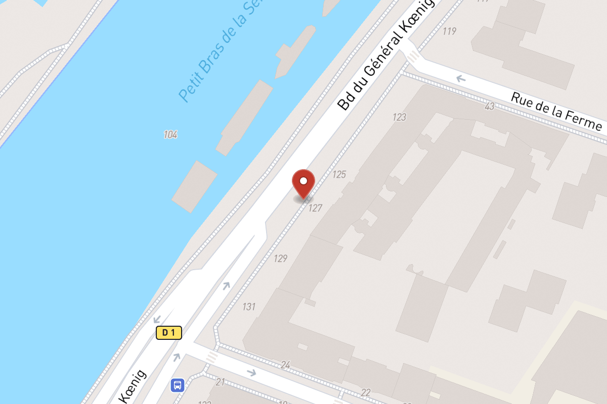 Plan de situation — 127 Boulevard du Général Koenig
