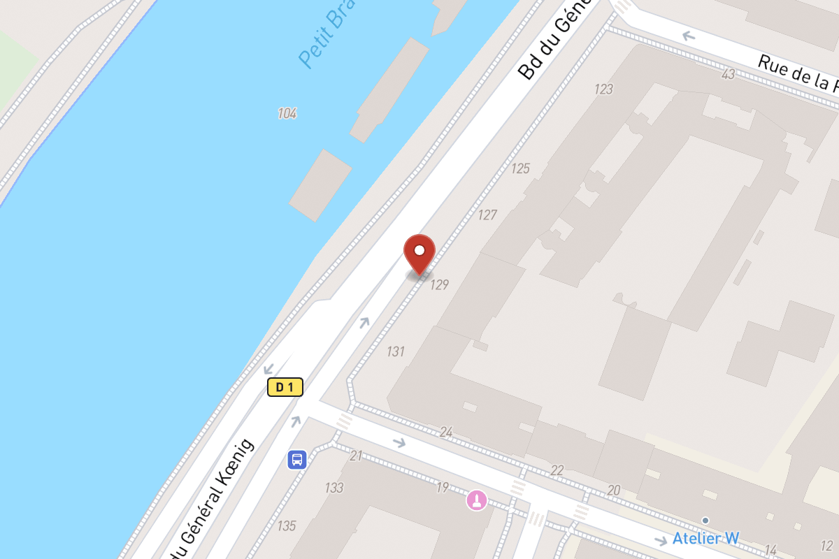 Plan de situation — 129 Boulevard du Général Koenig