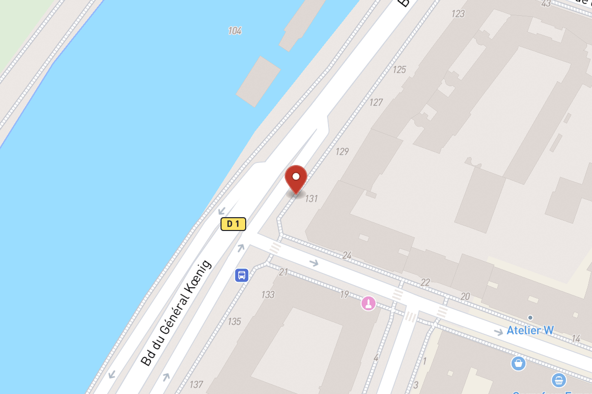 Plan de situation — 131 Boulevard du Général Koenig
