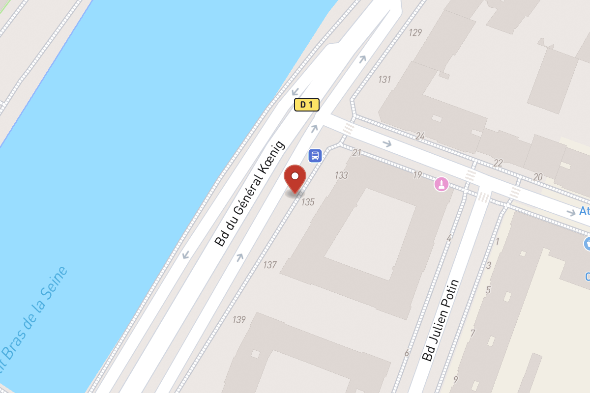 Plan de situation — 135 Boulevard du Général Koenig