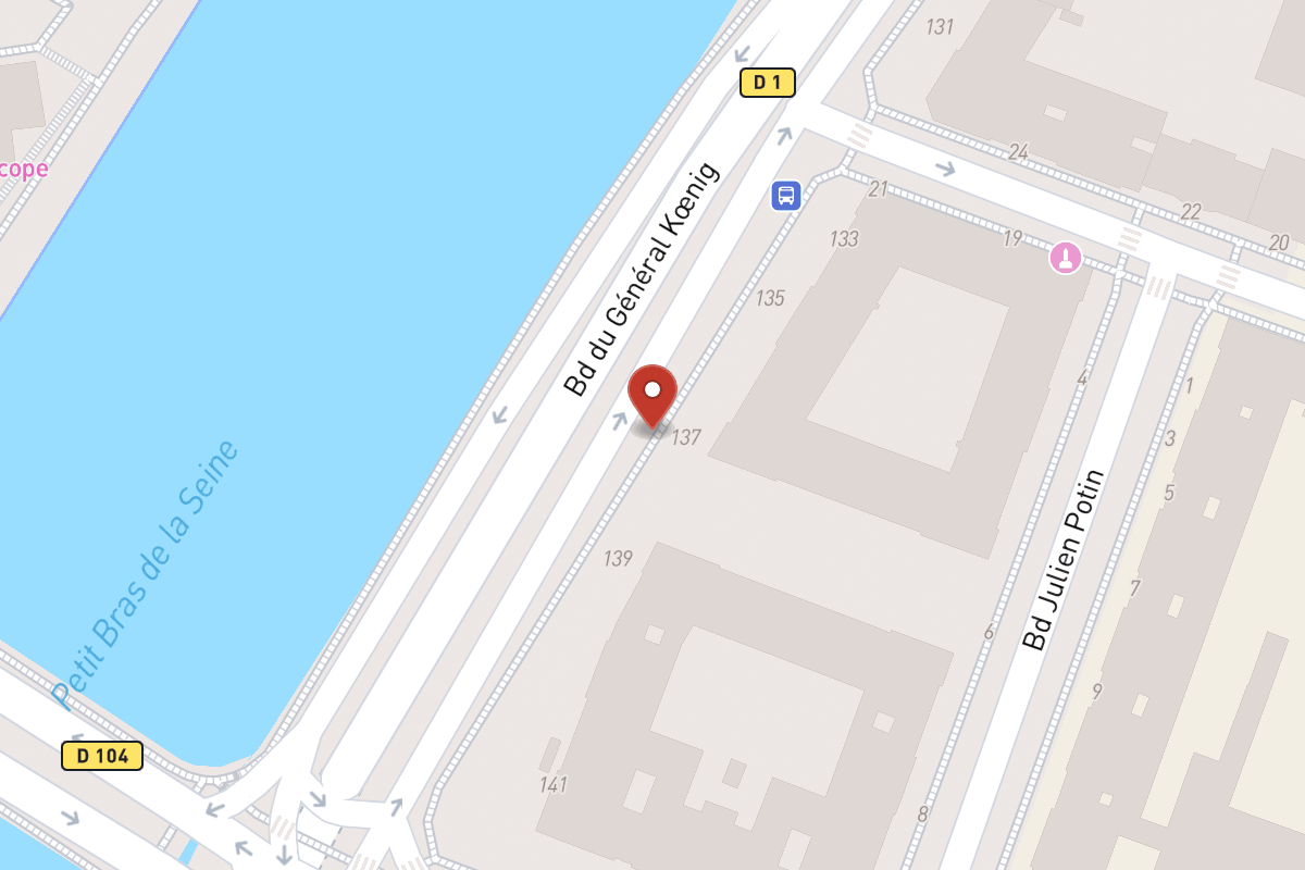 Plan de situation — 137 Boulevard du Général Koenig