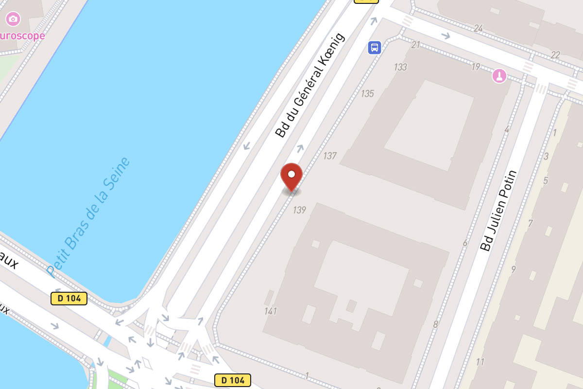 Plan de situation — 139 Boulevard du Général Koenig