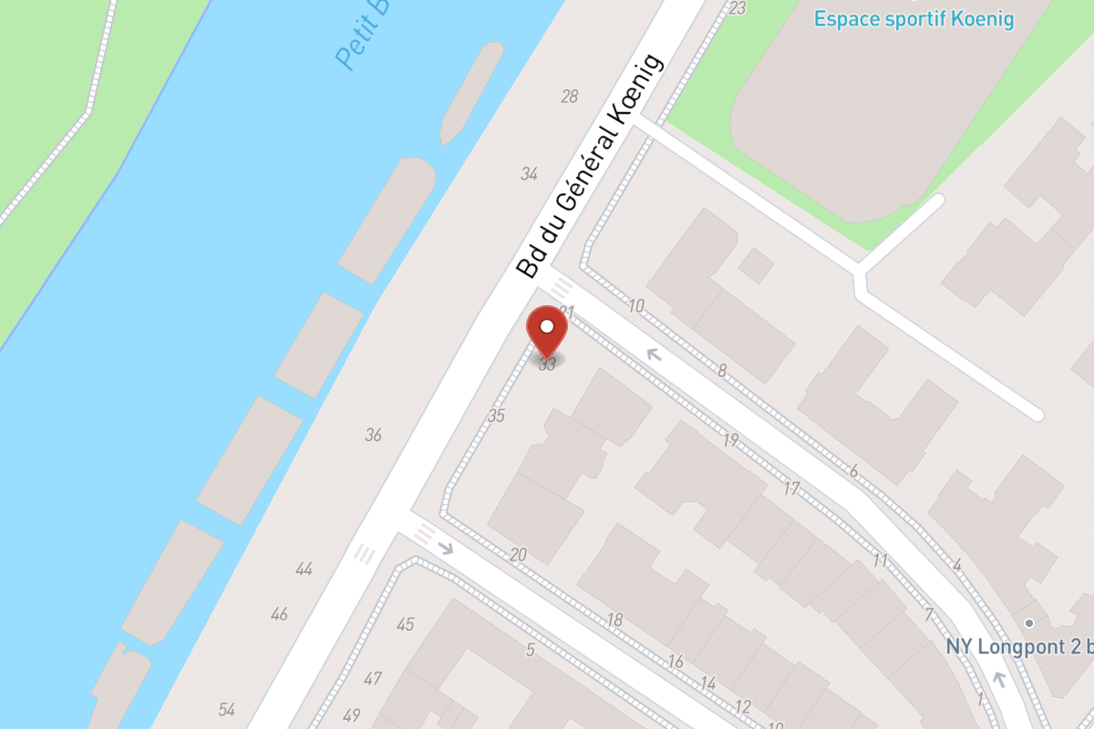 Plan de situation — 33 Boulevard du Général Koenig