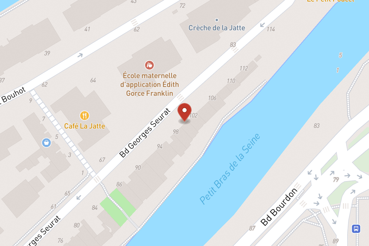 Plan de situation — 100 Boulevard Georges Seurat