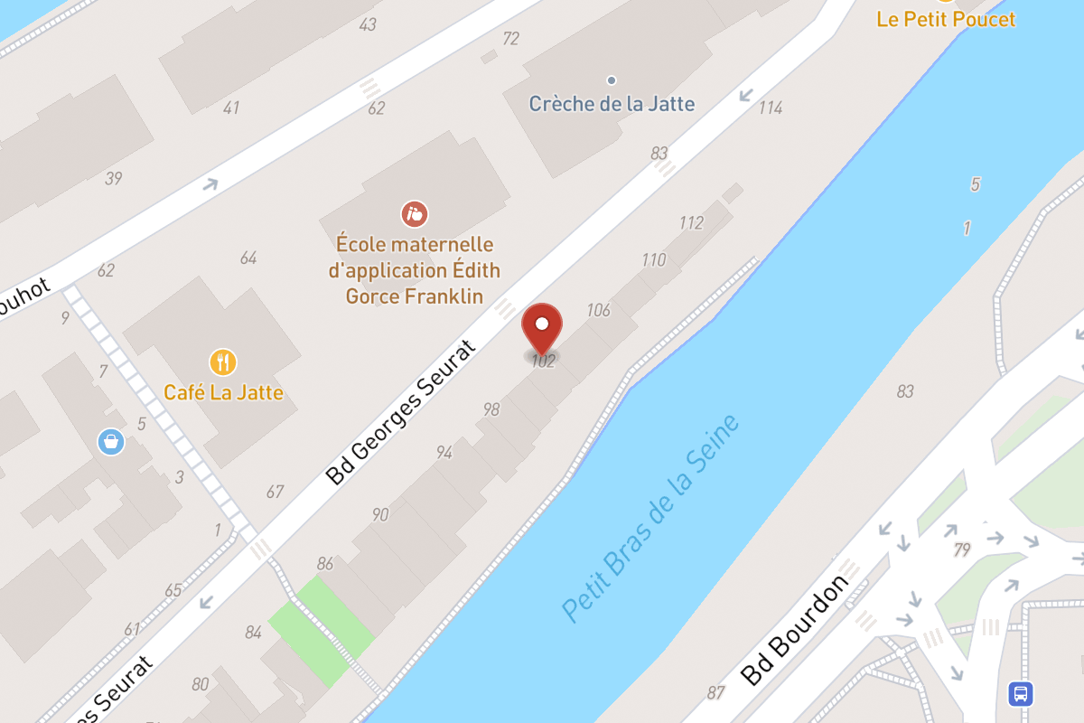 Plan de situation — 102 Boulevard Georges Seurat