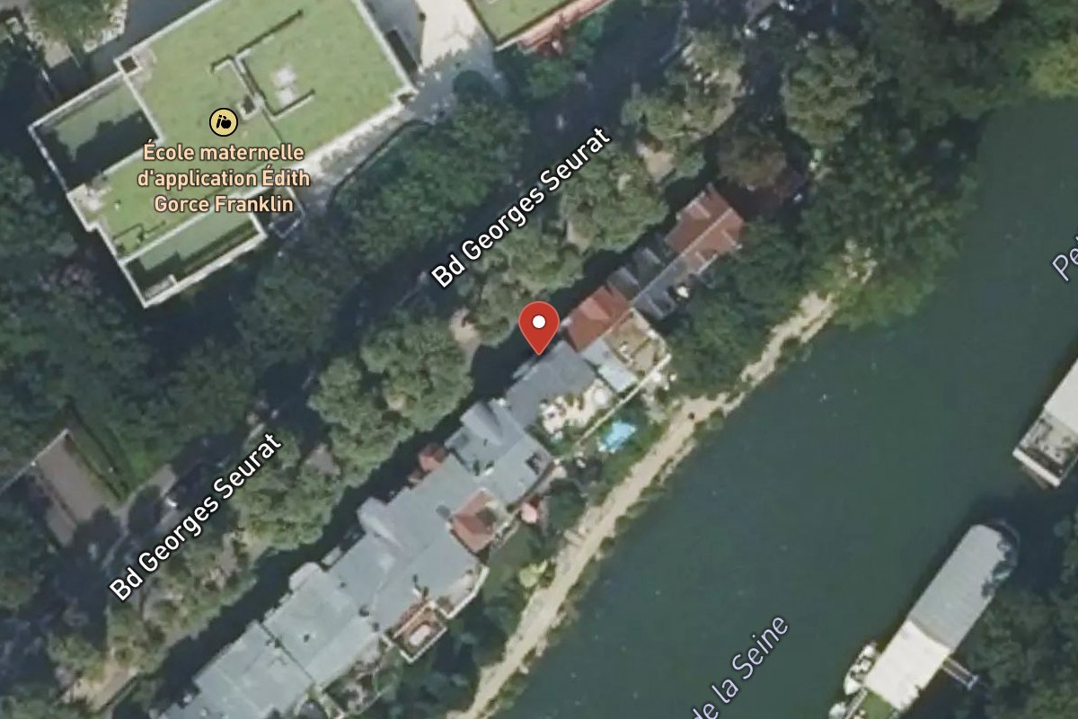 Vue satellite — 104 Boulevard Georges Seurat