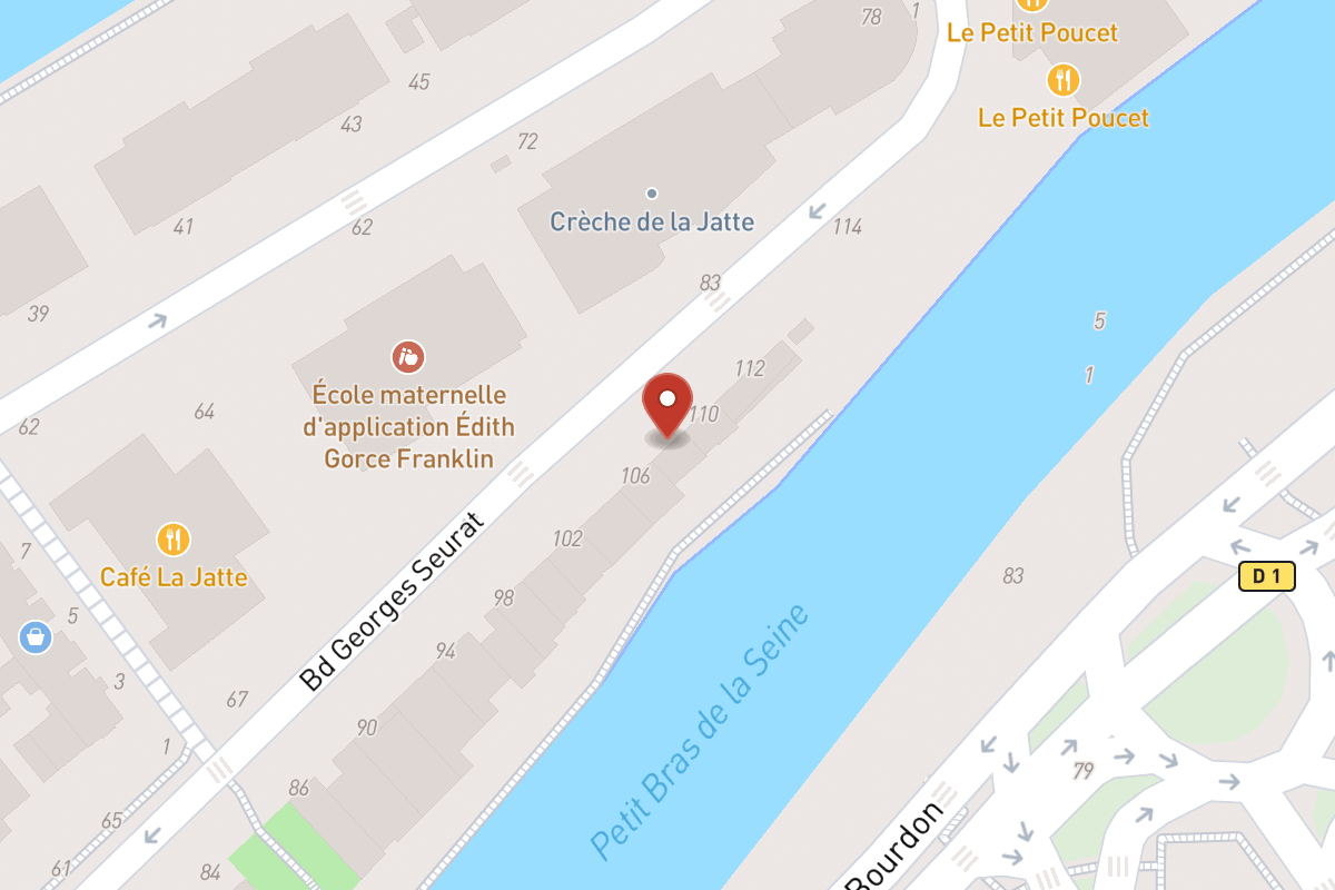 Plan de situation — 108 Boulevard Georges Seurat