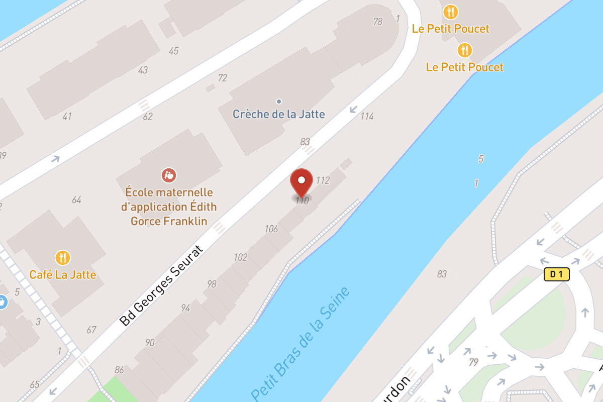 Plan de situation — 110 Boulevard Georges Seurat