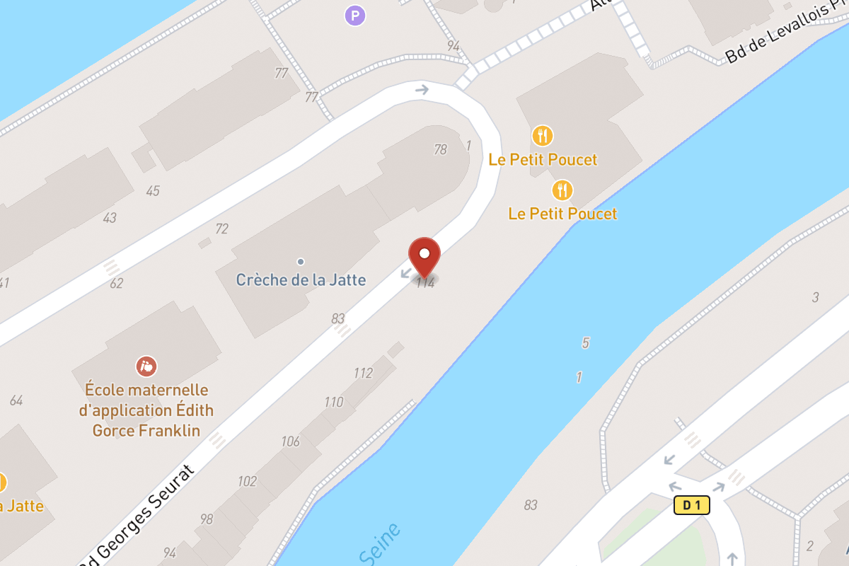 Plan de situation — 114 Boulevard Georges Seurat