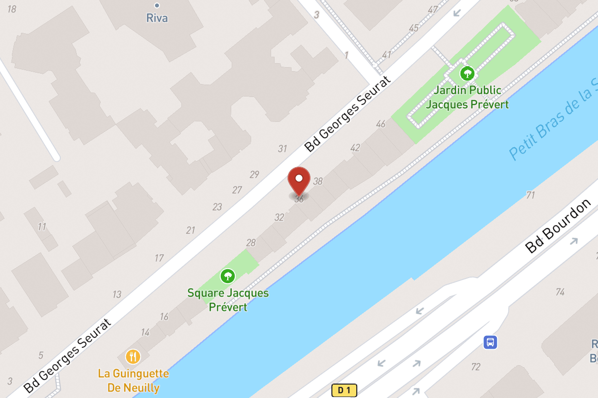 Plan de situation — 36 Boulevard Georges Seurat