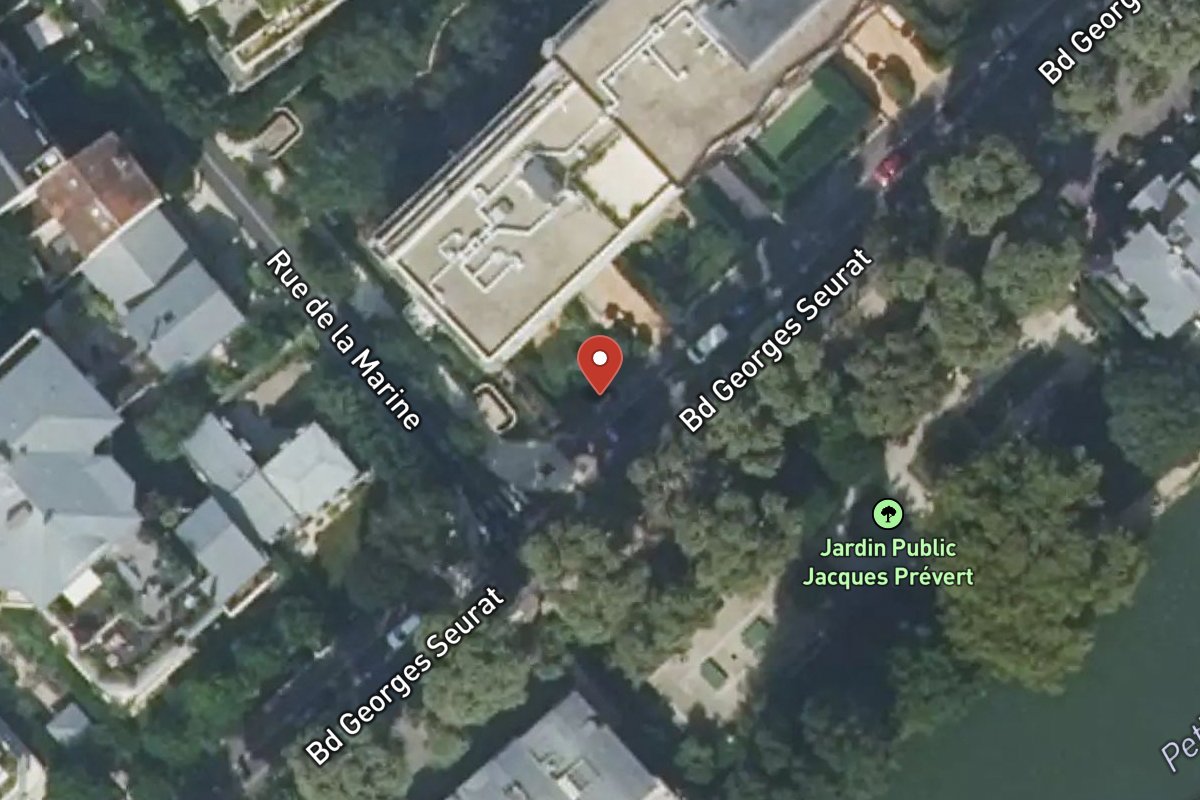 Vue satellite — 43 Boulevard Georges Seurat