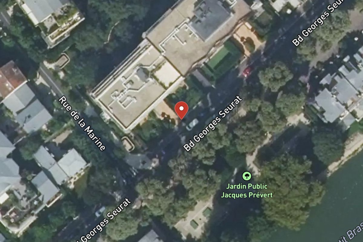 Vue satellite — 45 Boulevard Georges Seurat