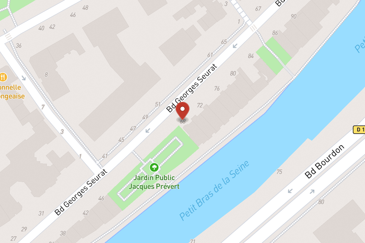 Plan de situation — 68 Boulevard Georges Seurat