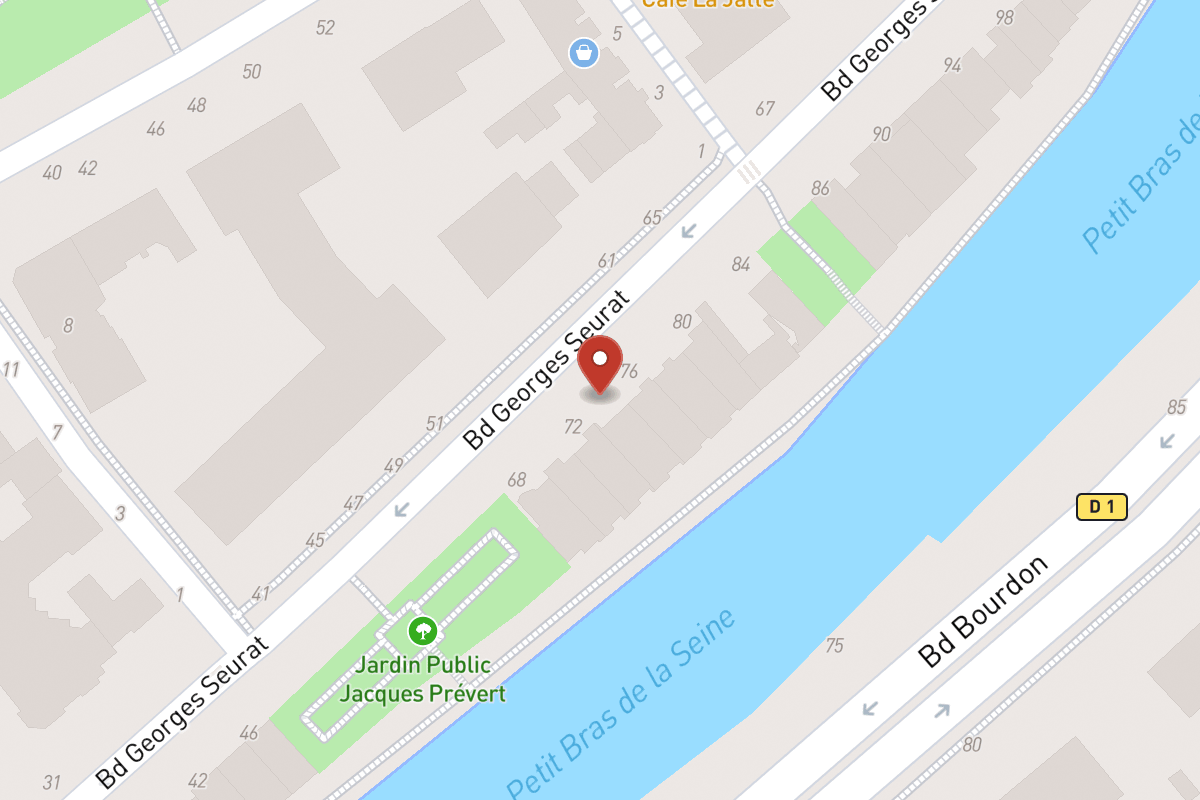 Plan de situation — 74 Boulevard Georges Seurat