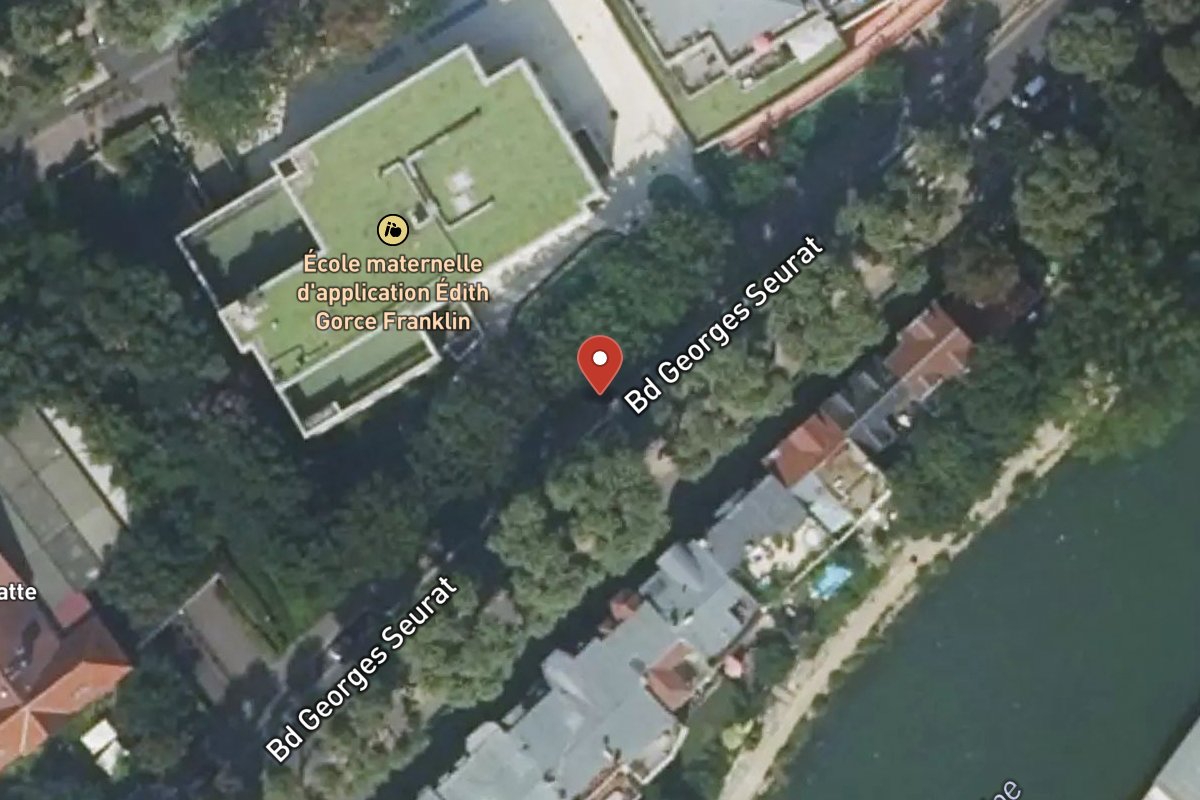 Vue satellite — 77 Boulevard Georges Seurat