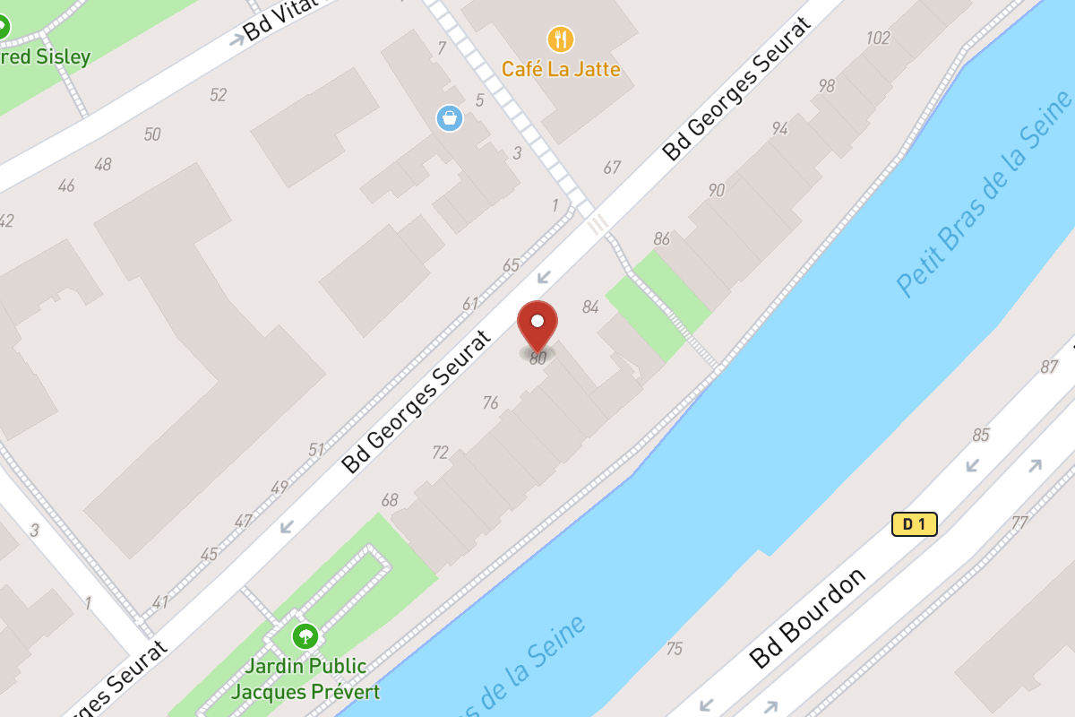 Plan de situation — 80 Boulevard Georges Seurat