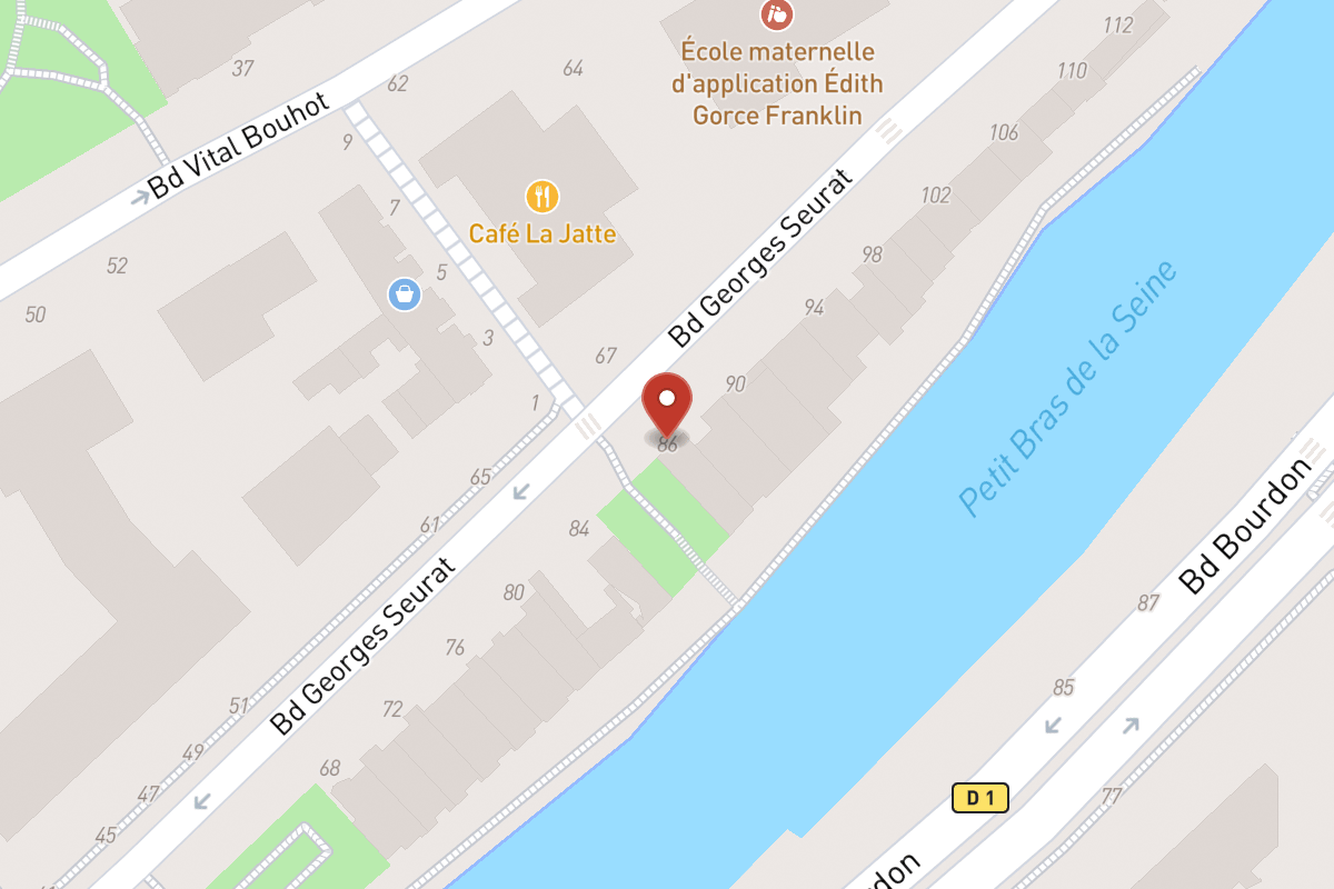 Plan de situation — 86 Boulevard Georges Seurat
