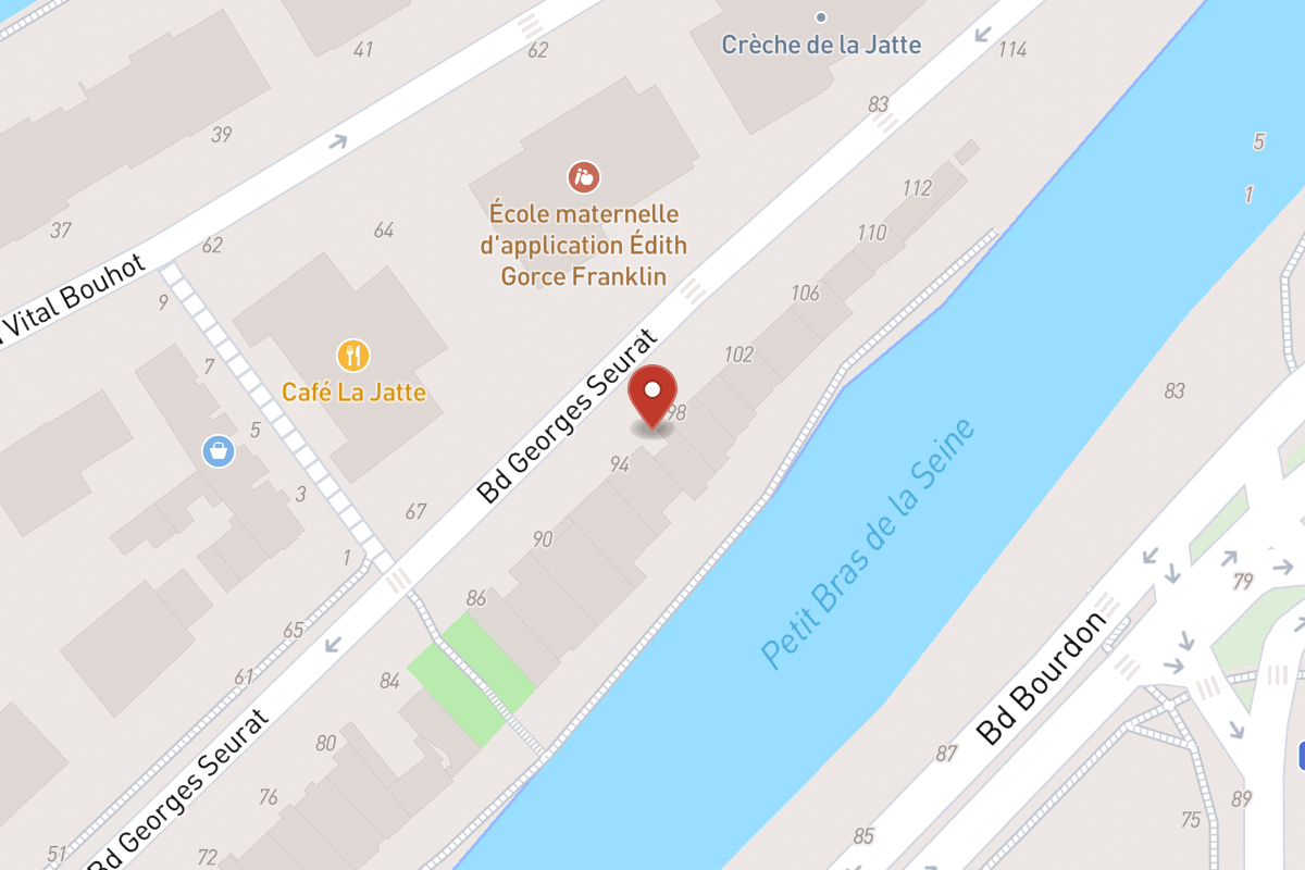 Plan de situation — 96 Boulevard Georges Seurat