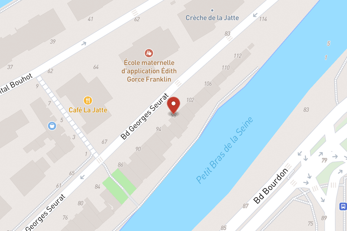 Plan de situation — 98 Boulevard Georges Seurat