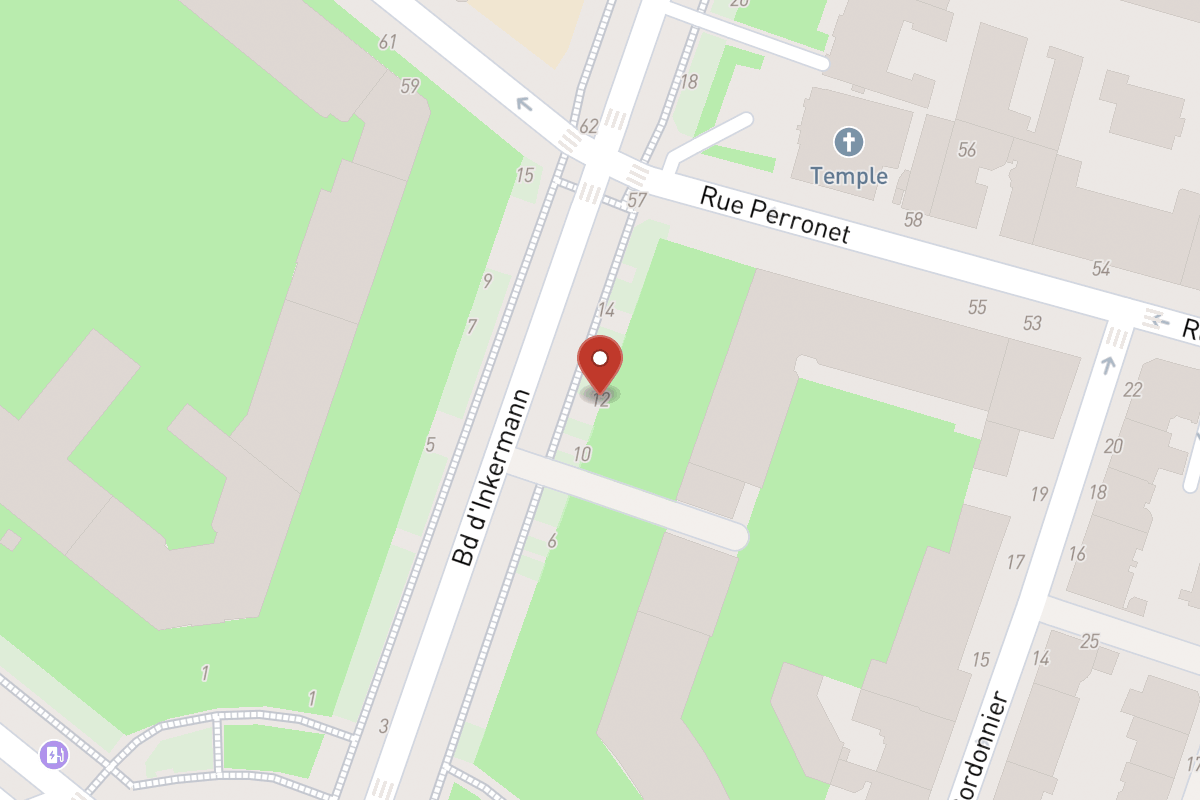 Plan de situation — 12 Boulevard Inkermann