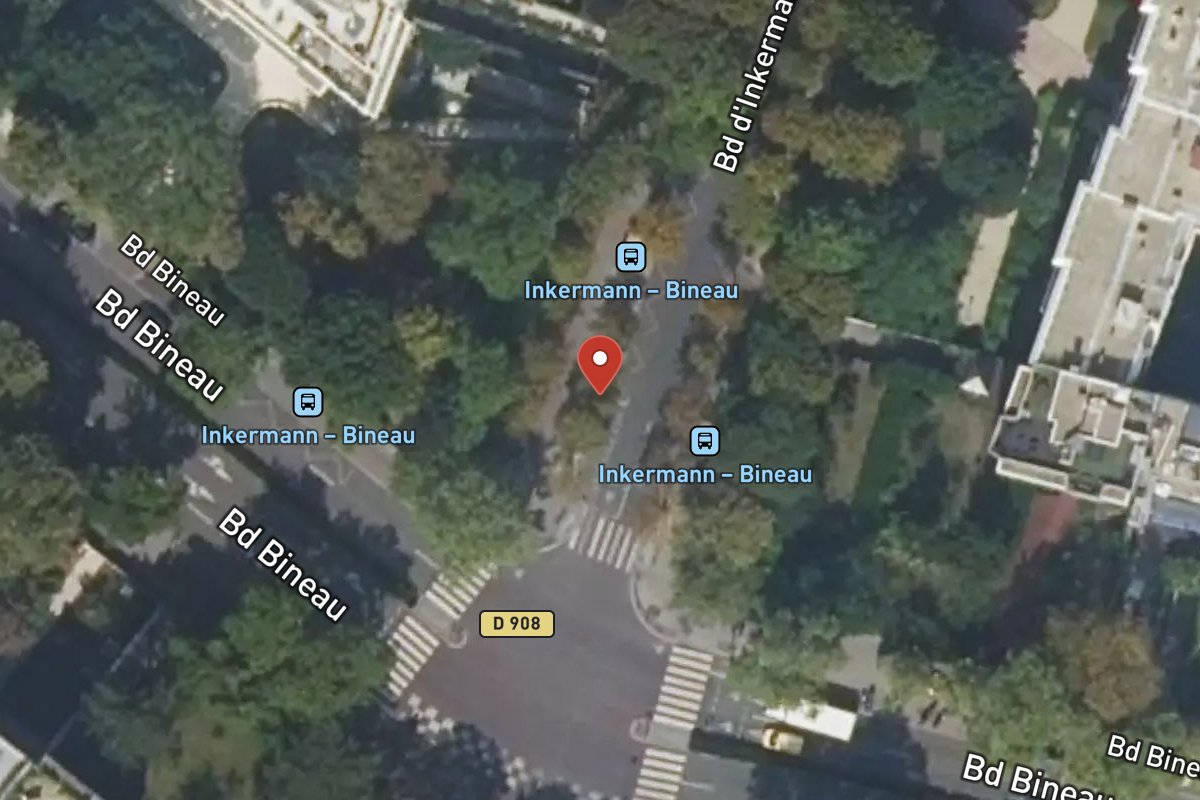 Vue satellite — 43 Boulevard Inkermann