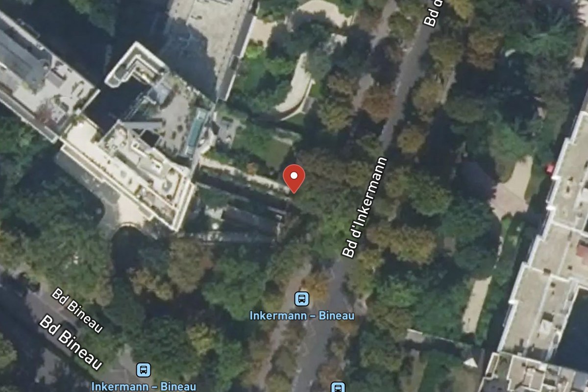 Vue satellite — 45 Boulevard Inkermann