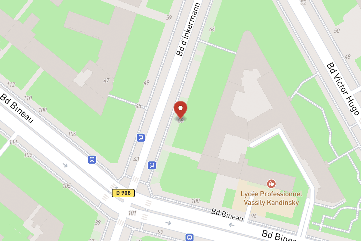 Plan de situation — 58 Boulevard Inkermann
