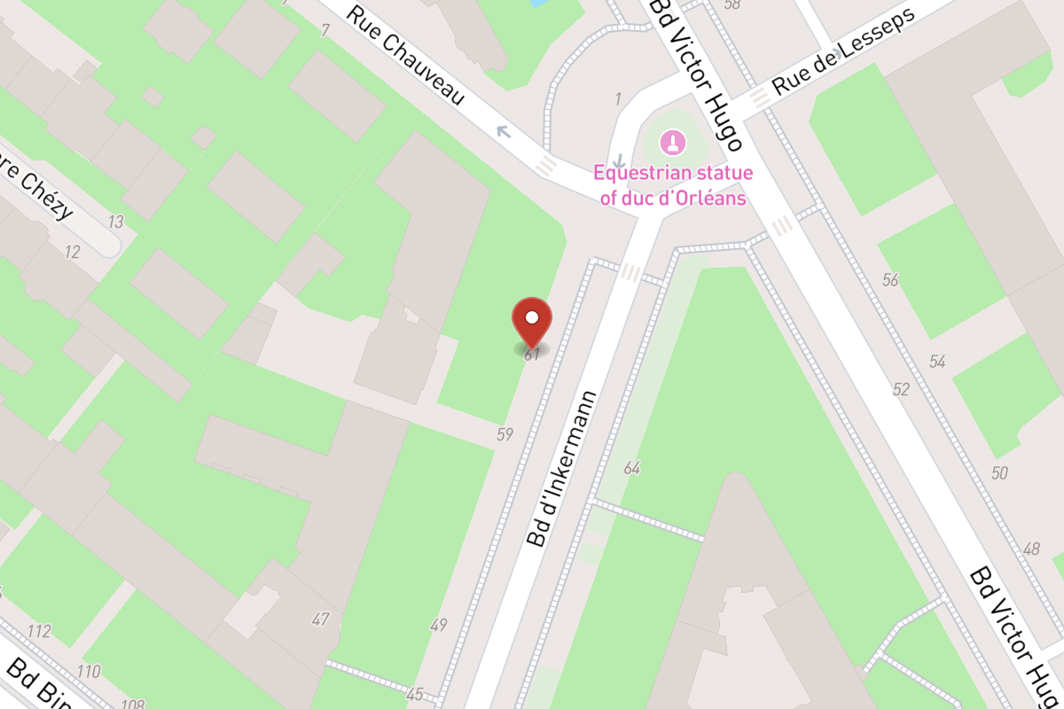 Plan de situation — 61 Boulevard Inkermann
