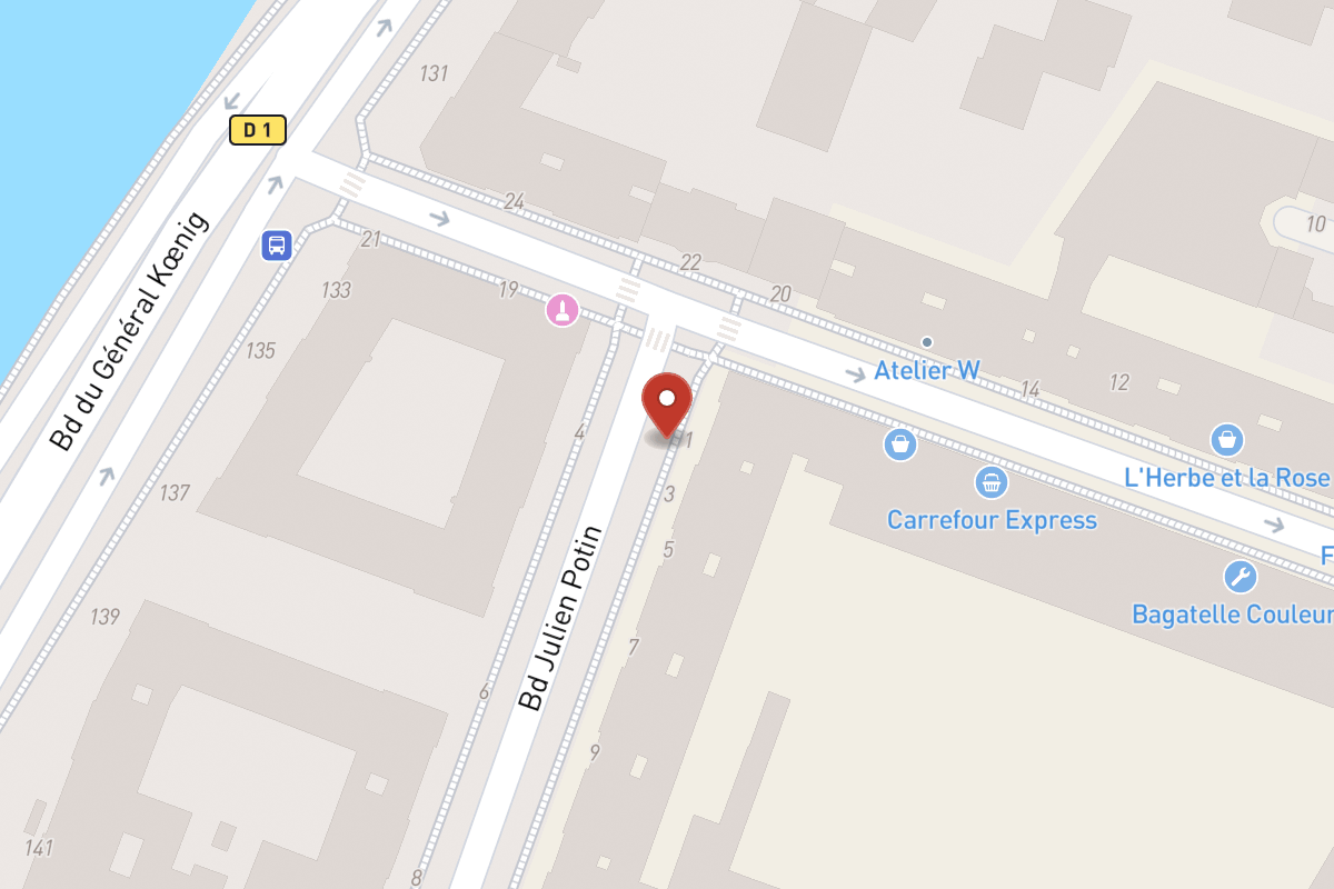 Plan de situation — 1 Boulevard Julien Potin