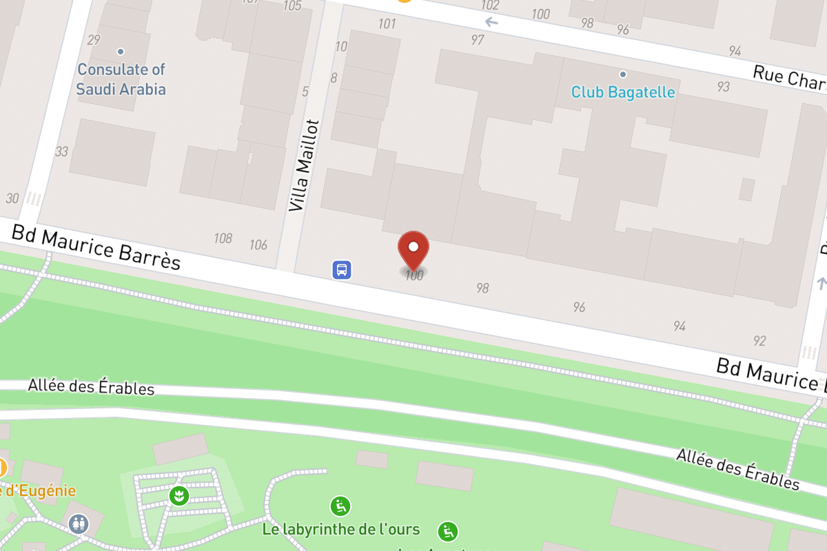 Plan de situation — 100 Boulevard Maurice Barrès