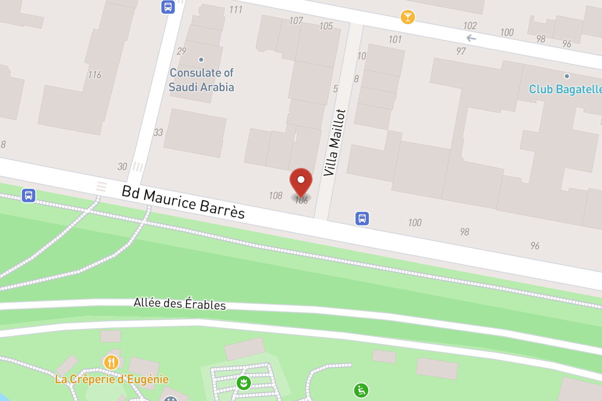 Plan de situation — 106 Boulevard Maurice Barrès