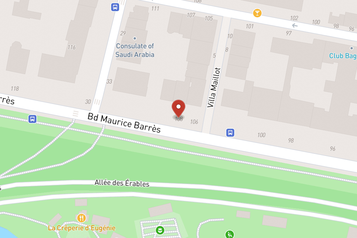 Plan de situation — 108 Boulevard Maurice Barrès