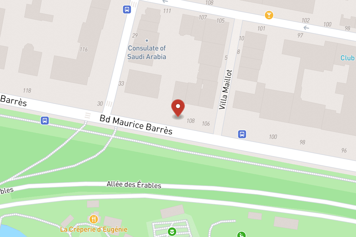 Plan de situation — 110 Boulevard Maurice Barrès
