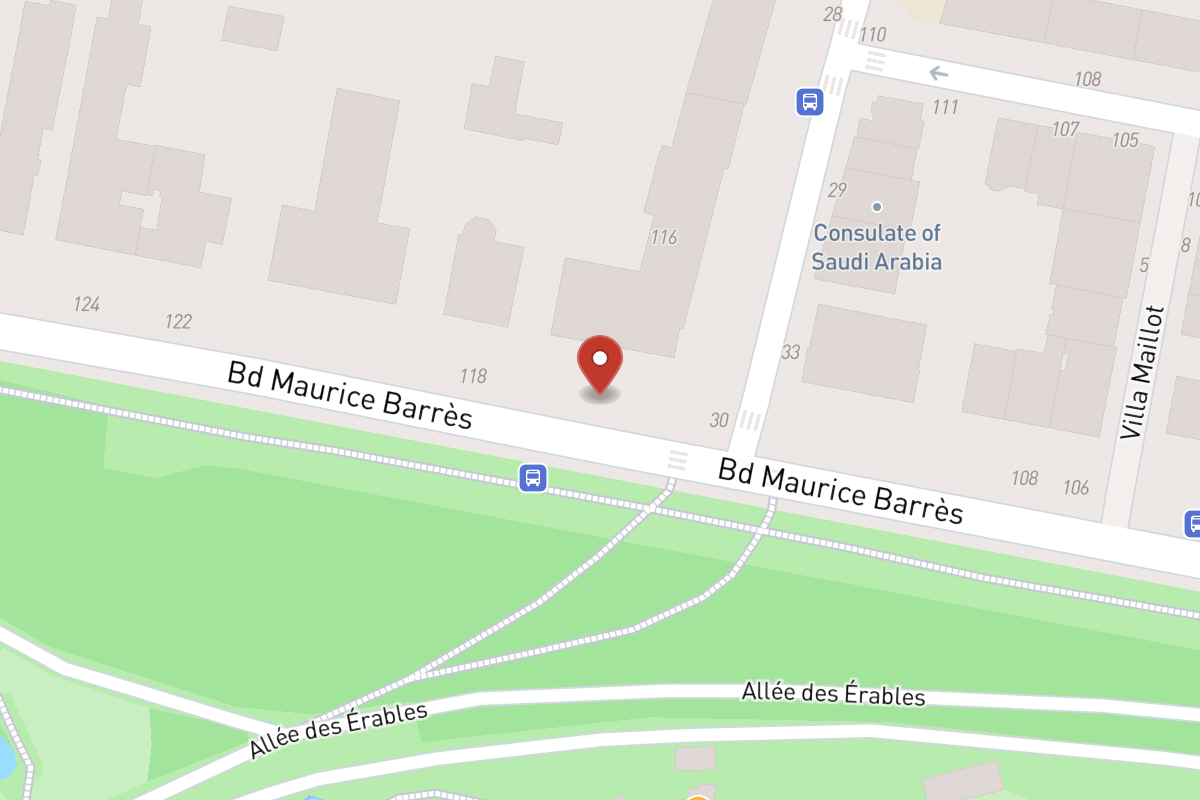 Plan de situation — 116 Boulevard Maurice Barrès